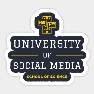 University of Social Media - Science Sticker